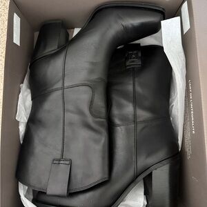 Franco Sarto Black Leather Boots